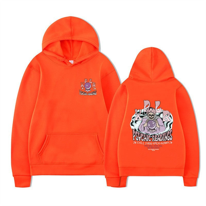 Dame hoodie med kreativ grafisk design Skovae