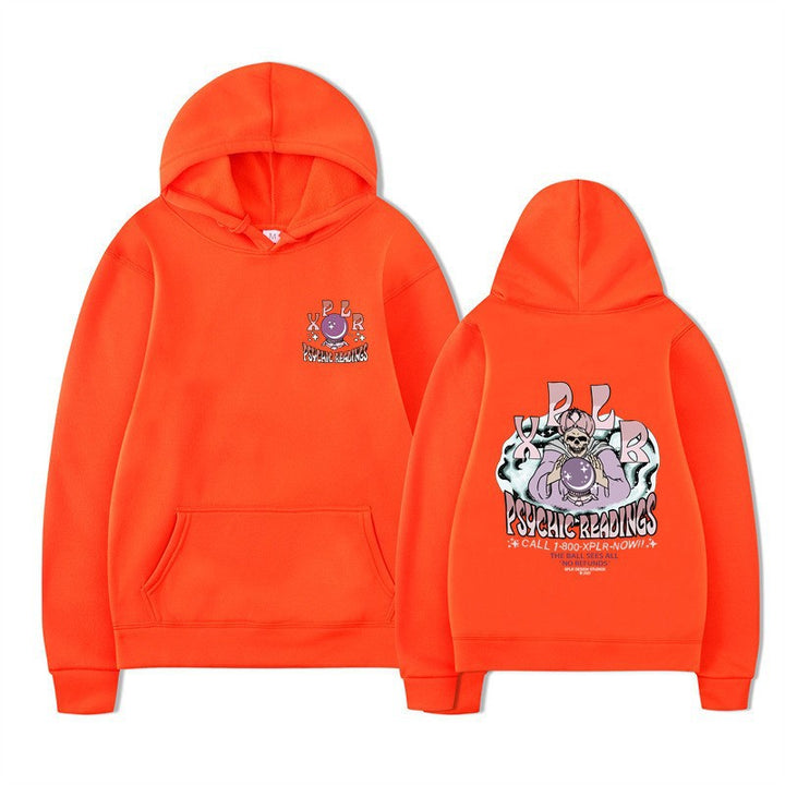 Dame hoodie med kreativ grafisk design Skovae
