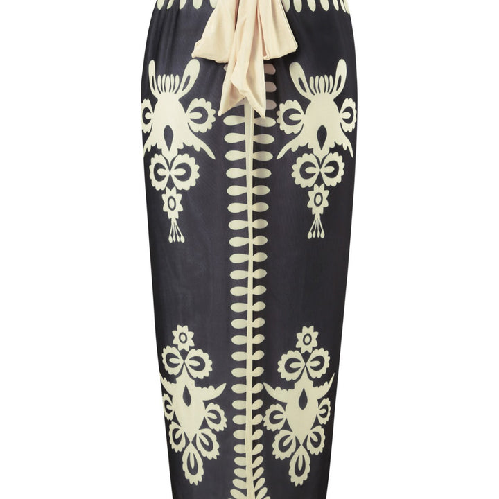 Dame one-piece badedragt med elegant indpakningsskørt Skovae