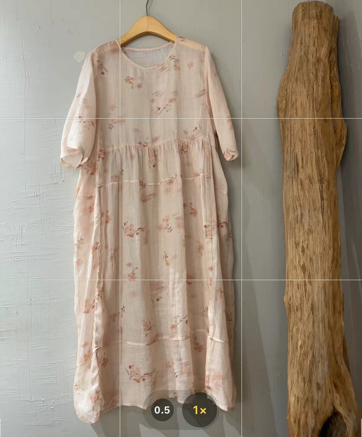 Femme Flydende Floralt Print Maxi Kjole Stilla