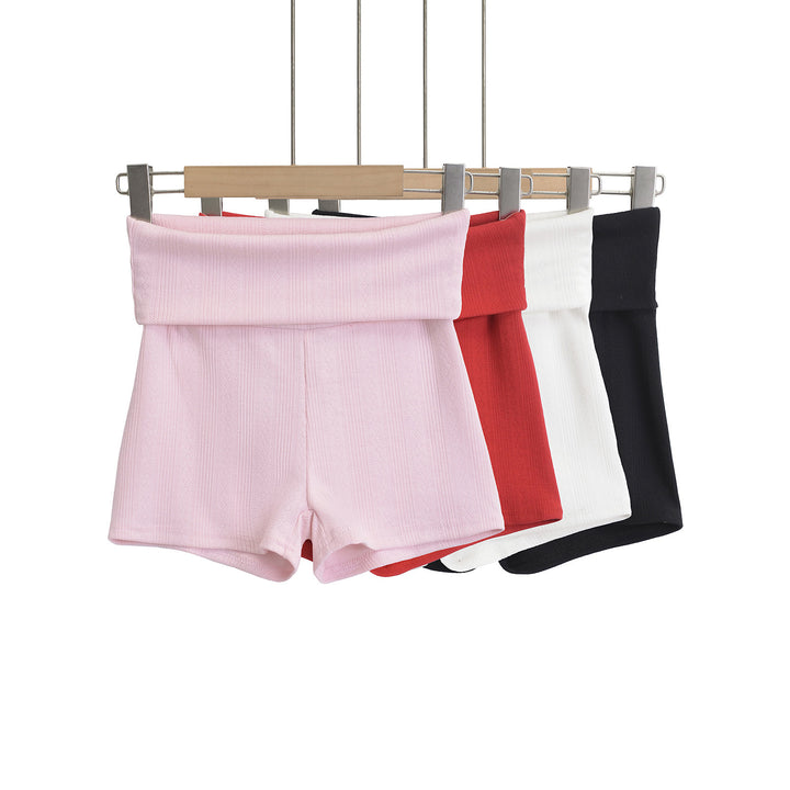 Dame Sporty Kort Shorts med høj talje og struktureret stof Stilla