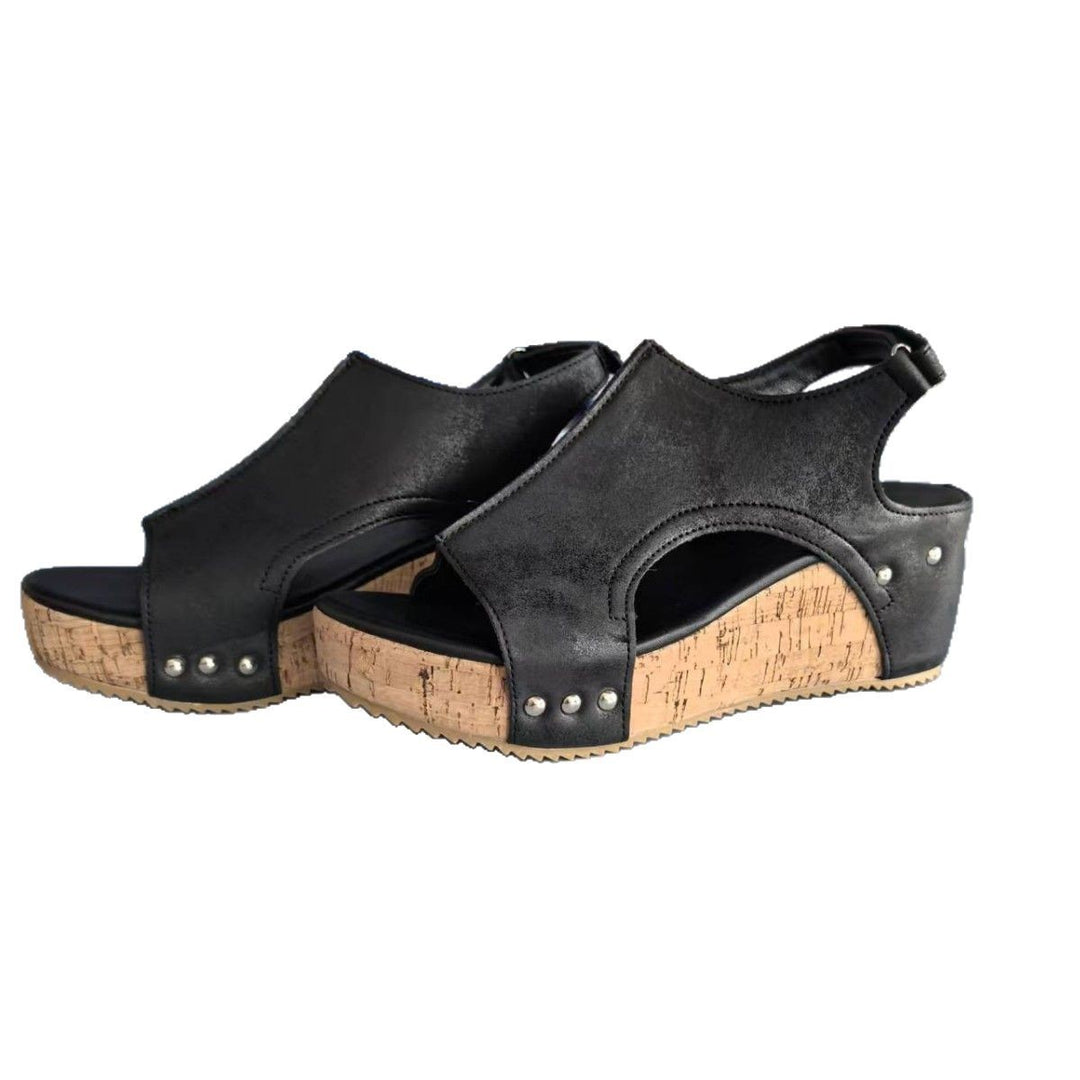 Dame Wedge-sandaletter med moderne korkdesign og ergonomisk fodseng Stilla