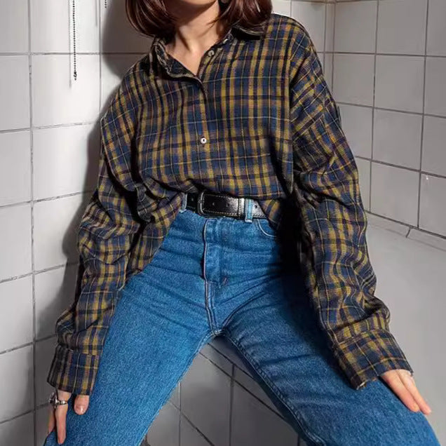 Dame Oversized Skjorte i blødt bomuldsblandingsmateriale med afslappet snit Stilla