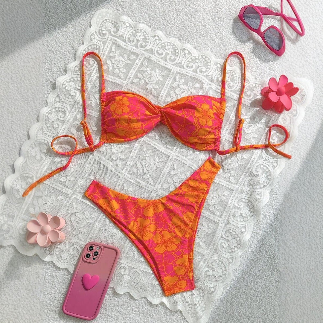 Dame Floral Bikini-Sæt Skovae