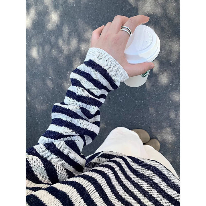 Kvindernes casual stribede sweater Stilla