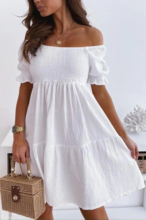 Dame smocked sommerkjole Stilla