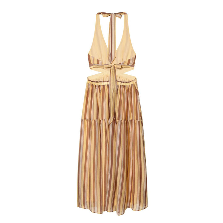 Dame sommerkjole med dyb udskæring og cut-outs Skovae