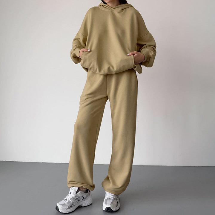 Dame behagelig fritidsdragt med oversized hoodie og afslappede joggingbukser Stilla