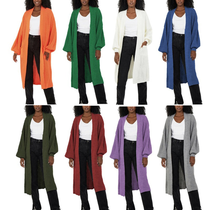 Kvinders strikket frakke i afslappet oversized design Stilla