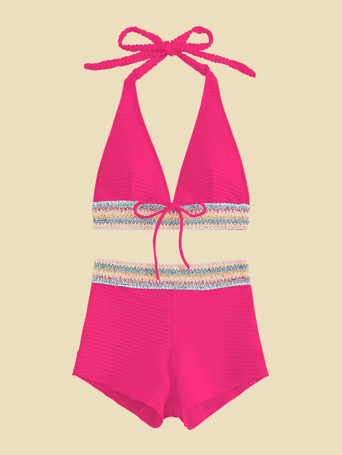 Dame bikini-sæt med højskårne shorts Skovae