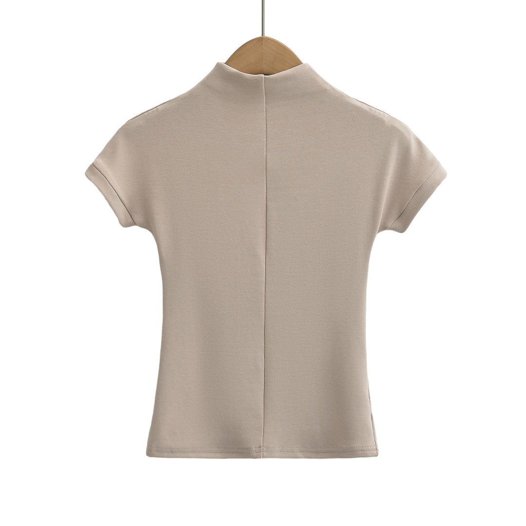 Dame Kortærmet Poloshirt med Ståkrave og tætsiddende pasform Stilla