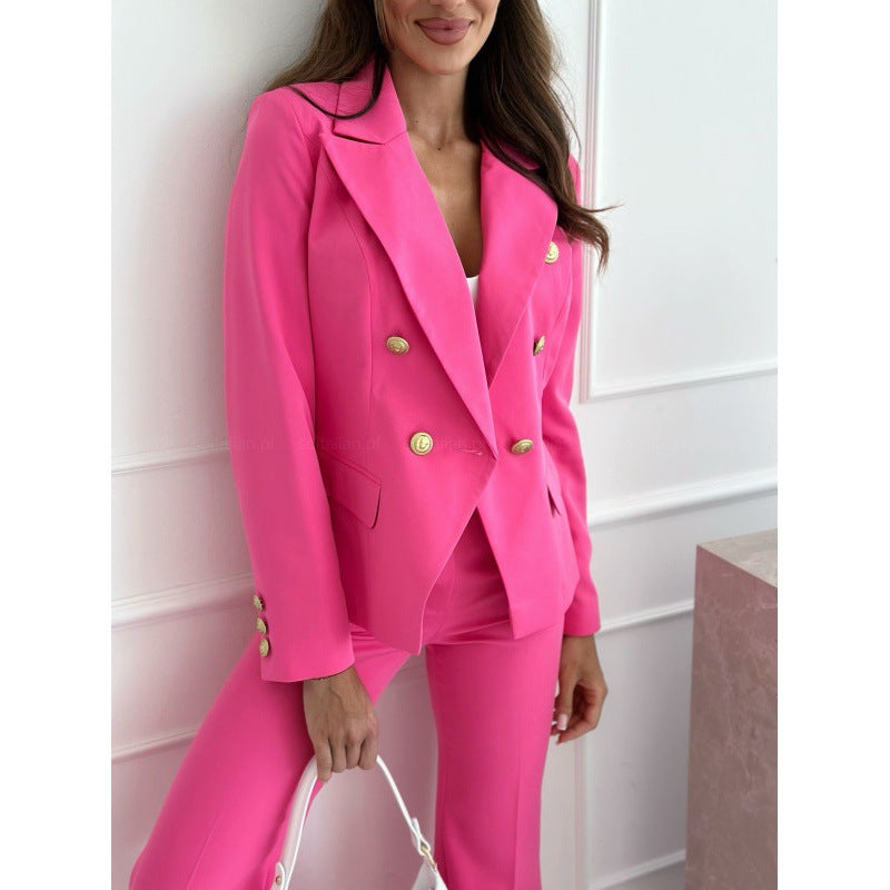 Dame blazer sæt med høj kvalitet knapdetaljer og elegant pasform Stilla
