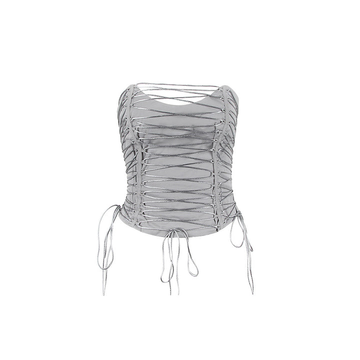 Dame Corsage Top med raffineret snøredesign Stilla