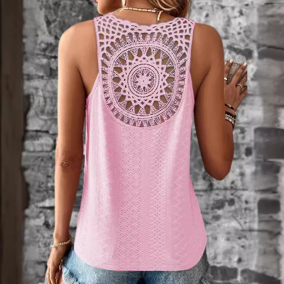 Dame Hæklet Bag Tanktop Stilla