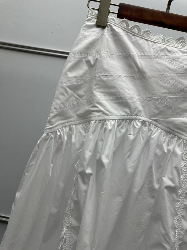Dame Midi-nederdel med elegant hæklede detaljer og luftig pasform Stilla