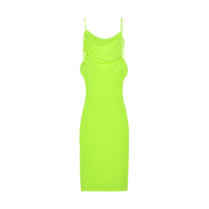 Dame Elegant Draperet Slipkjole Stilla