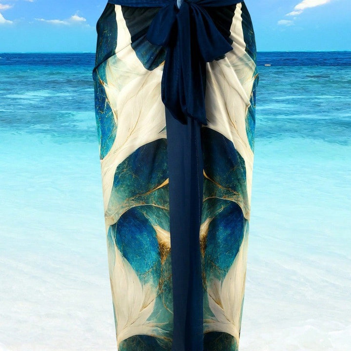 Dame Einteiler badedragt med flot wrap skirt-look Skovae
