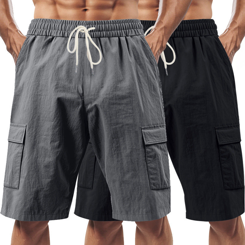 Herren Cargo-shorts med praktiske sidelommer og elastisk talje Stilla