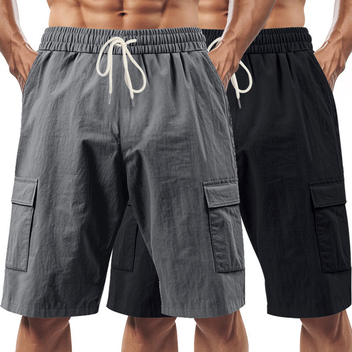 Herren Cargo-shorts med praktiske sidelommer og elastisk talje Stilla