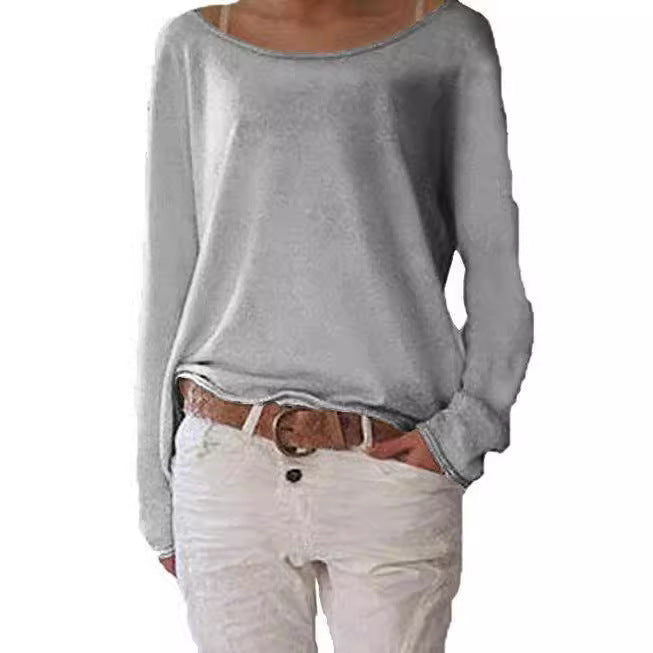 Dame afslappet Off-Shoulder top i let stof med bred pasform Stilla
