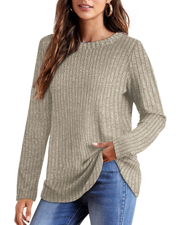 Dame Langærmet Rib-Top Stilla
