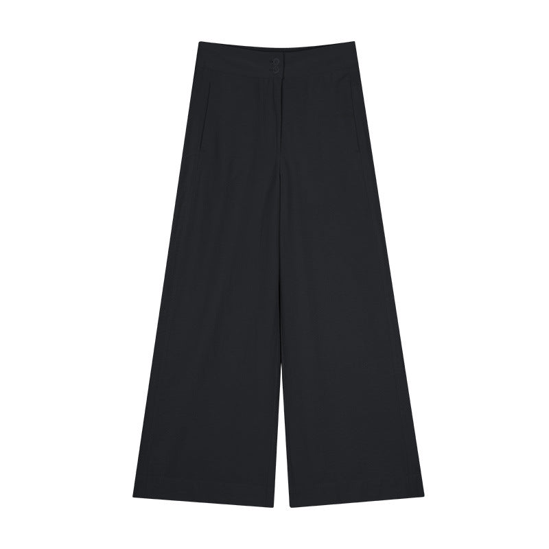 Dame bred bomulds-culotte med elastisk linning og sidelommer Stilla