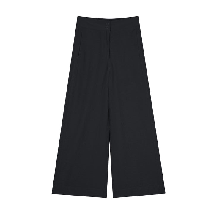 Dame bred bomulds-culotte med elastisk linning og sidelommer Stilla
