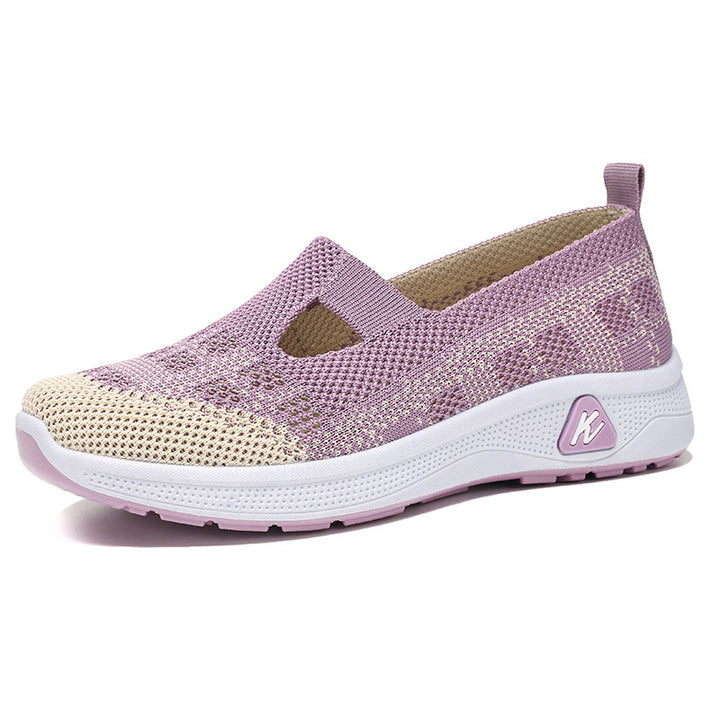 Dame Slip-On Sneakers med åndbar strikoverflade og fleksibel sål Stilla