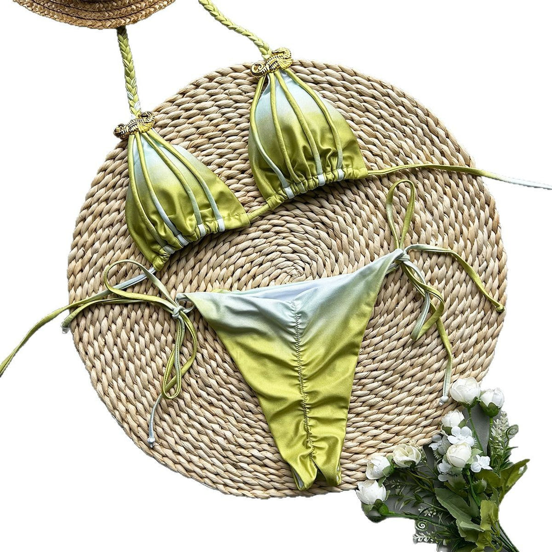 Dame bikini med elegant draperet design og justerbare stropper Stilla