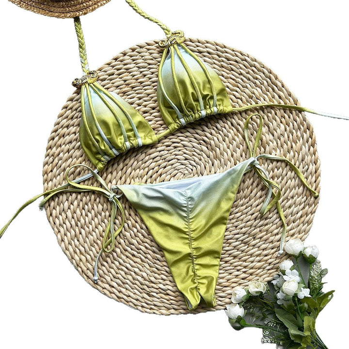 Dame bikini med elegant draperet design og justerbare stropper Stilla