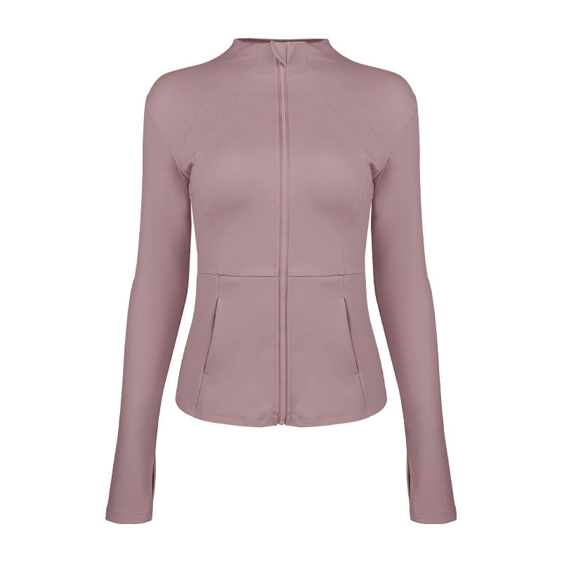 Dame sporty funktionel jakke med elegant snit og praktiske lynlåslommer Stilla