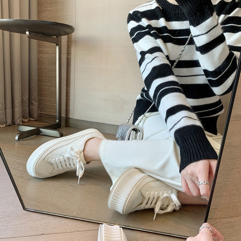 Dame Sneakers med struktureret plateau og blødt overmateriale Stilla
