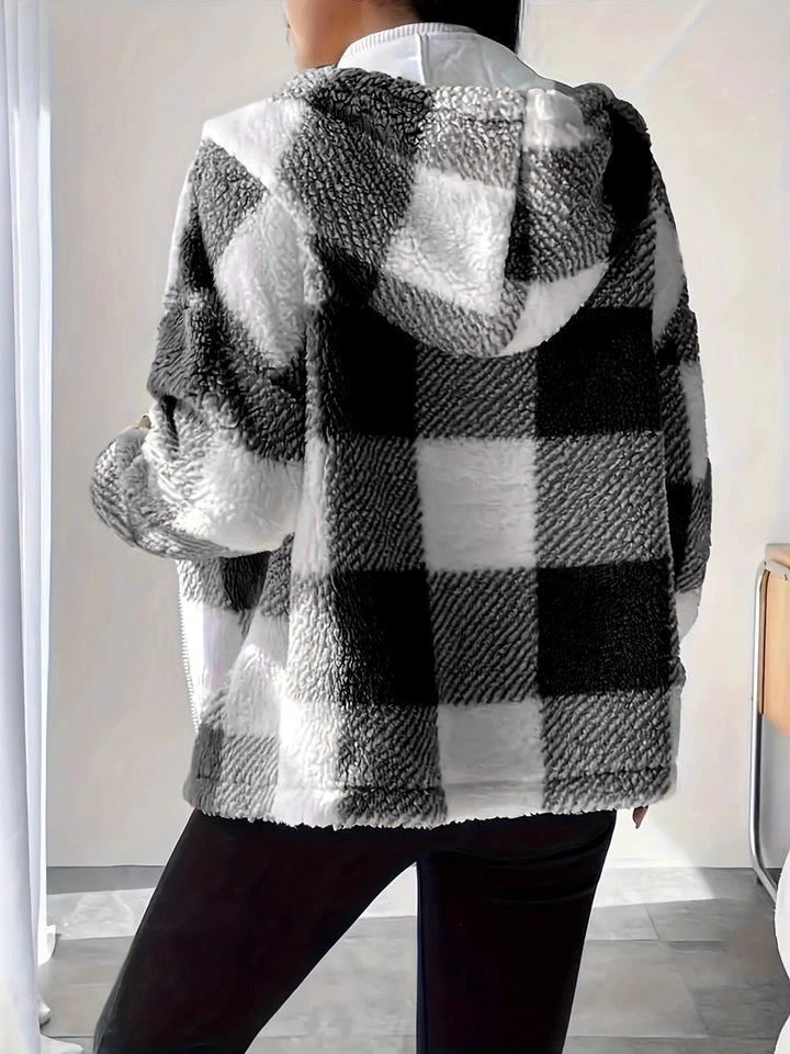 Skovae | Ternet Teddy Hoodie Jakke Warm og Komfortabel til Vinteren
