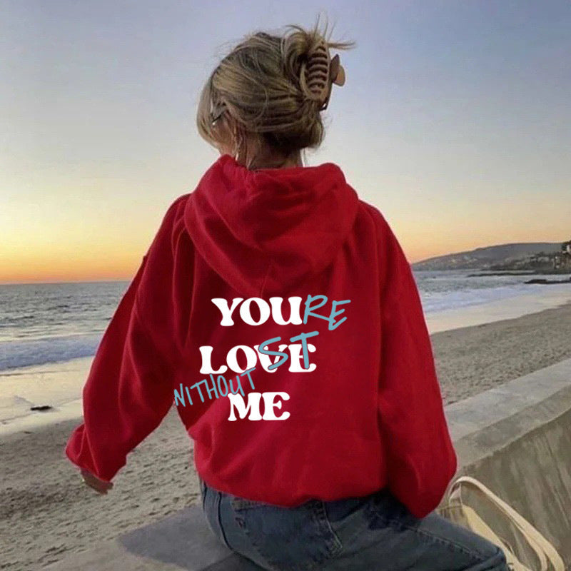Kvinder Oversized Hoodie med Inspirerende Print Skovae