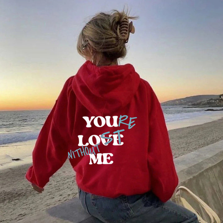 Kvinder Oversized Hoodie med Inspirerende Print Skovae