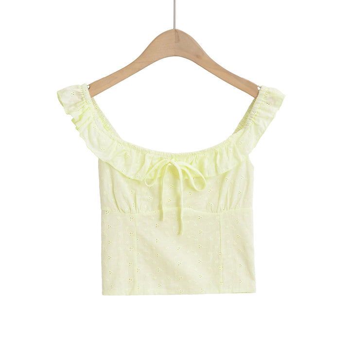 Dame Rynkebluse med justerbart top og delikat stof Stilla