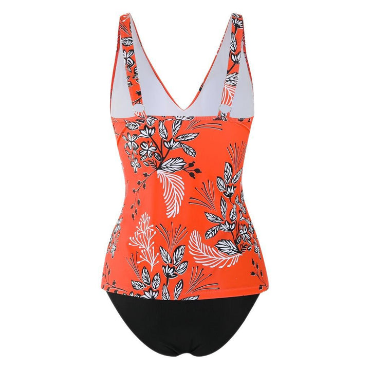 Dame Tankini med elegant blomsterdesign og figurvenlig skæring Stilla