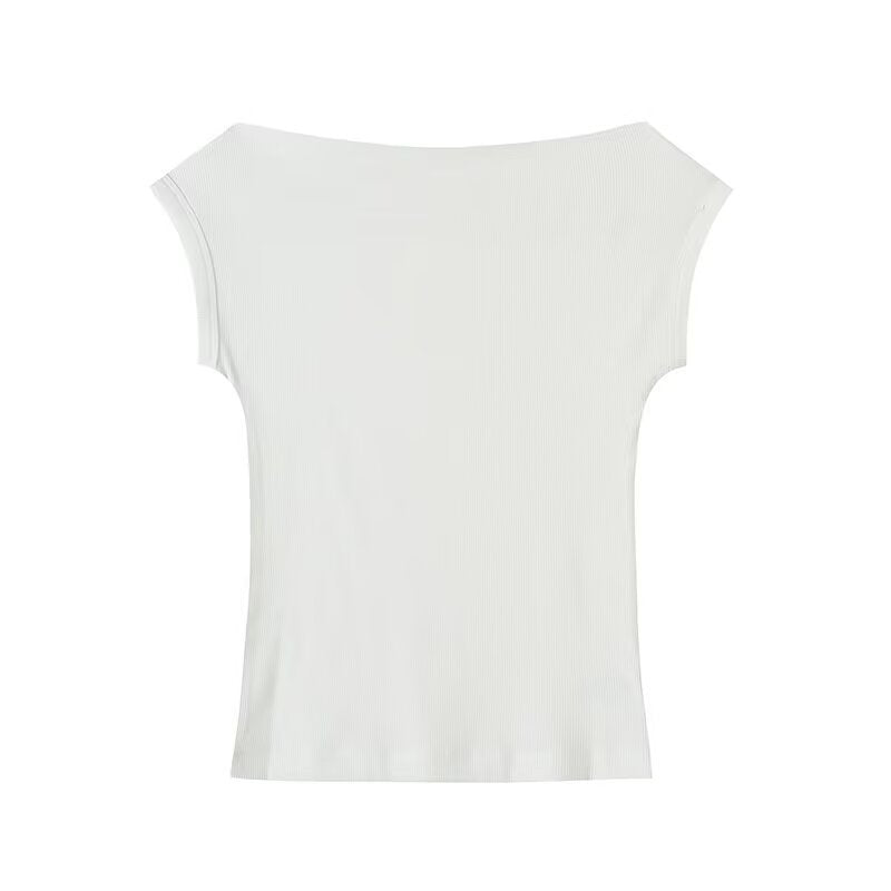 Dame raffineret top med bred pasform og moderne detaljer Skovae