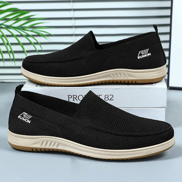 Herrer Komfortable Slip-On Fritidsko med åndbart Mesh-Overmateriale Stilla