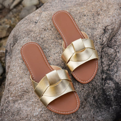 Dame Slide-sandaler med elegant knude-design og skridsikker sål Stilla