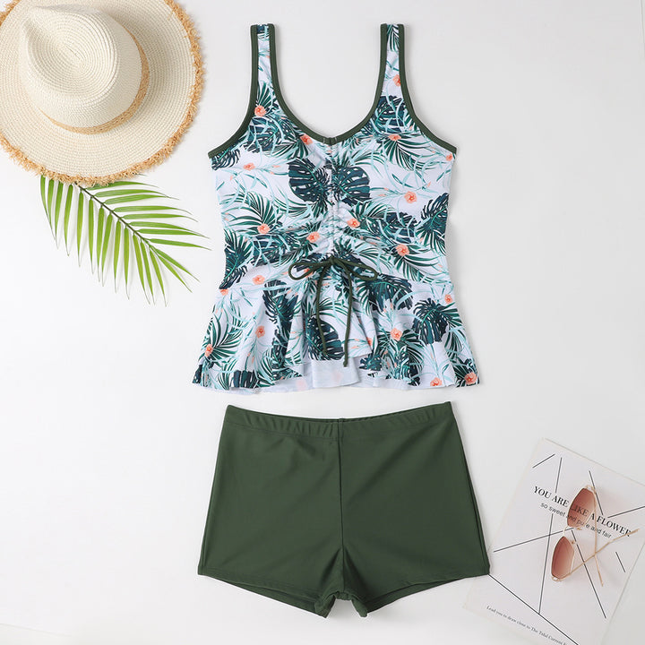 Dame Peplum Badedragt med højt sidende shorts Stilla
