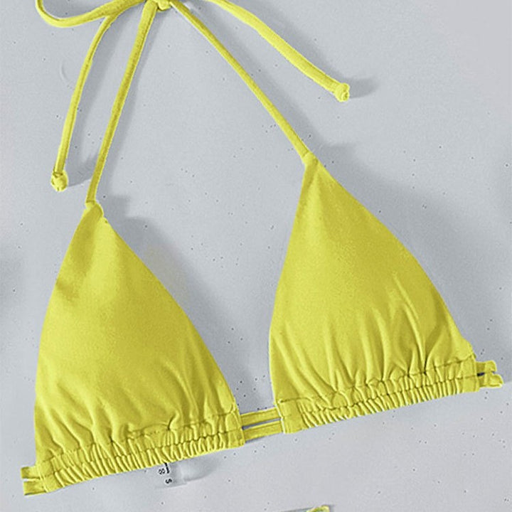 Dame Triangle-bikini med let gennemsigtig omslagskjorte Skovae