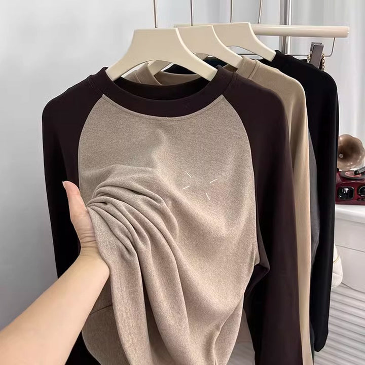 Femme Raglan-ærmer Pullover Sweatshirt med blødt touch-materiale Stilla