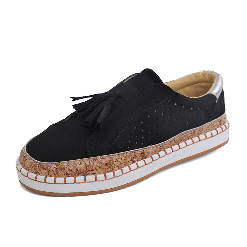 Dame sneakers i luftig design med mode pompom-detaljer og skridsikker sål Stilla