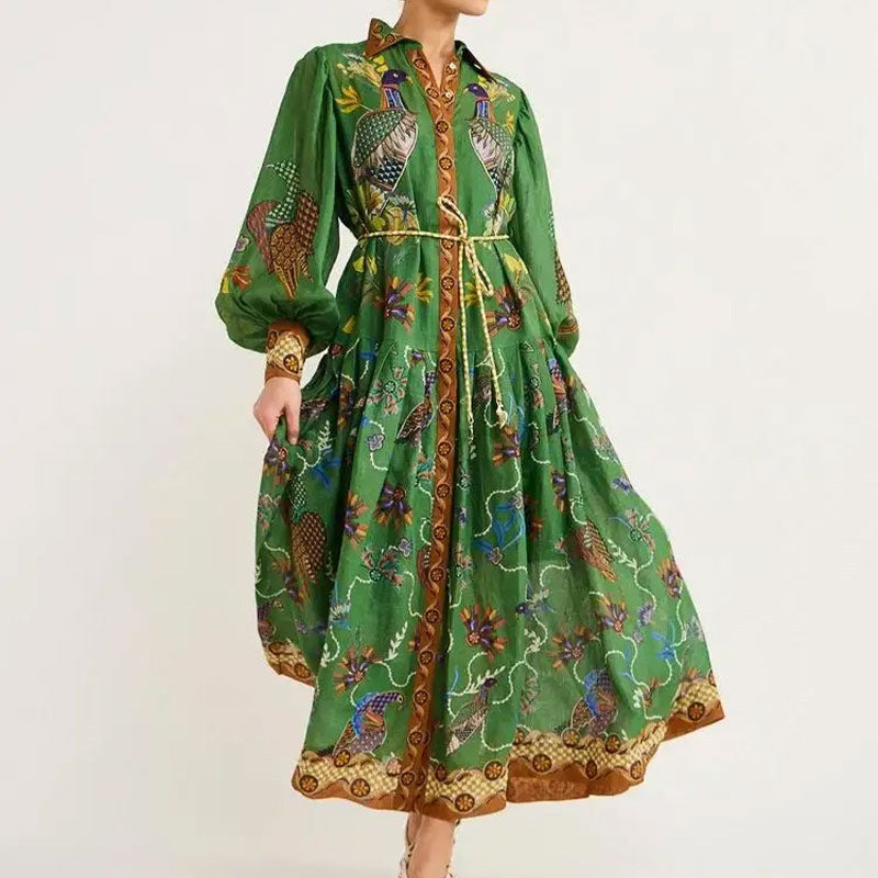 Kvinders maxi kjole med detaljeret broderi design Stilla
