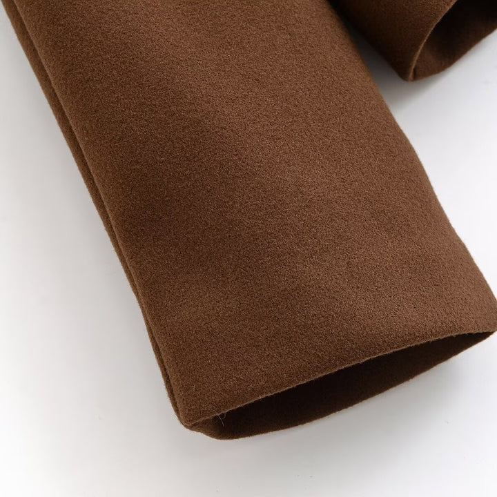 Dame elegant kort skåret jakke med stort krave Stilla
