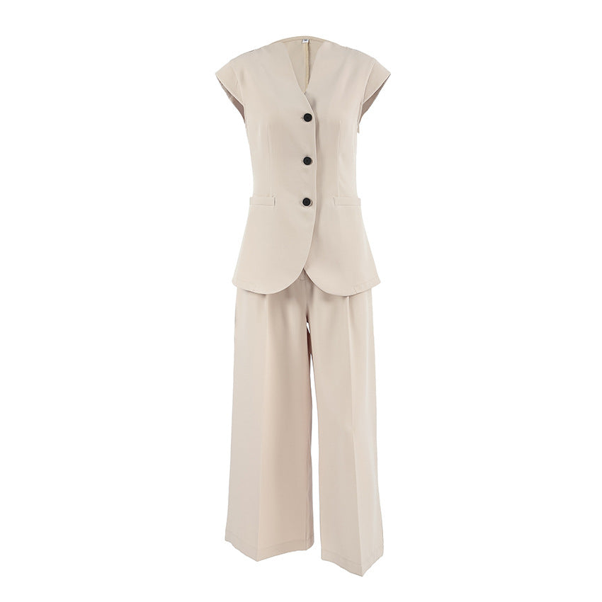 Dame blazer med vidde ben og elegant snit Stilla