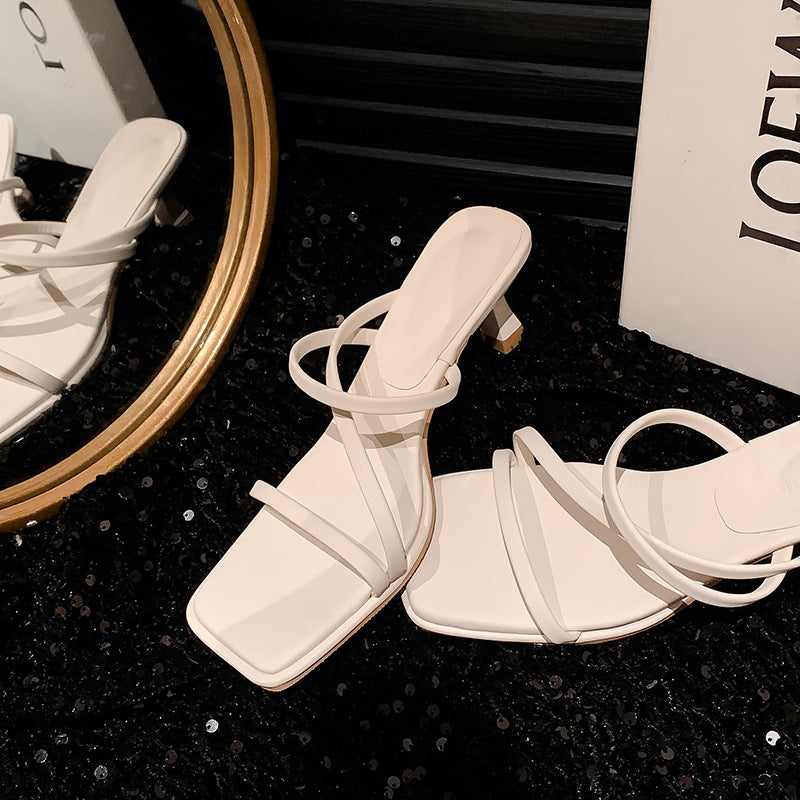 Dame Sling-sandaler med moderne remme og elegant hæl Stilla