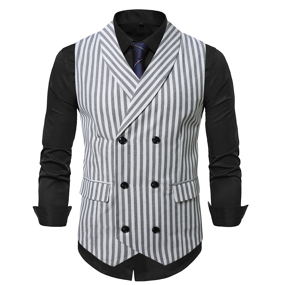 Herrer Elegant Stribet Vest Stilla