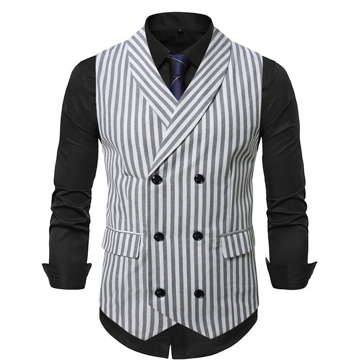 Herrer Elegant Stribet Vest Stilla